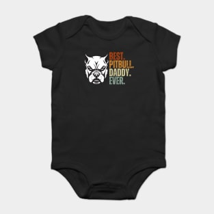 Vintage Best Pitbull Daddy Ever Shirt Father Day Gift for Pitbull Dog Lover Classic Baby Bodysuit